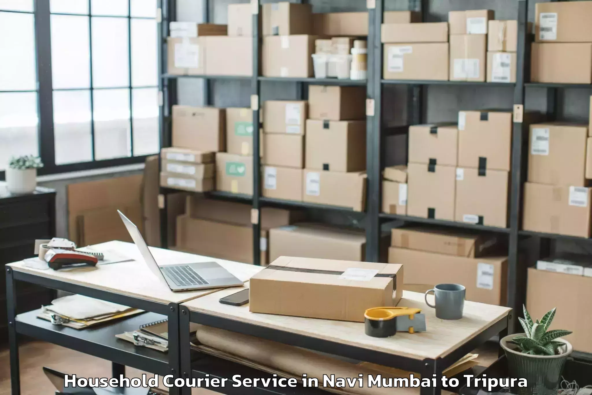 Hassle-Free Navi Mumbai to Ambassa Household Courier